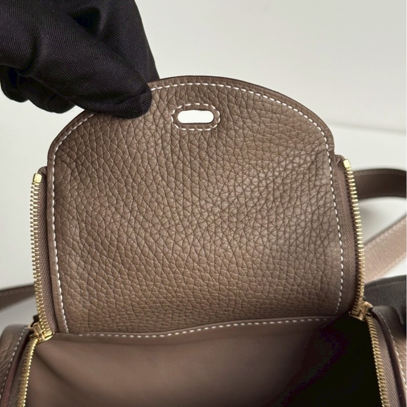 99新🆕 Hermès 愛馬仕 Mini Lindy 大象灰金釦一代-13