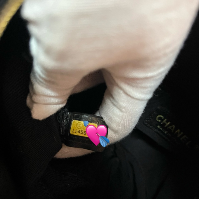 Chanel 黑金荔枝牛皮單肩鏈條手提包/肩背包-20