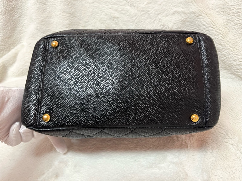 Chanel 黑金荔枝牛皮單肩鏈條手提包/肩背包-23