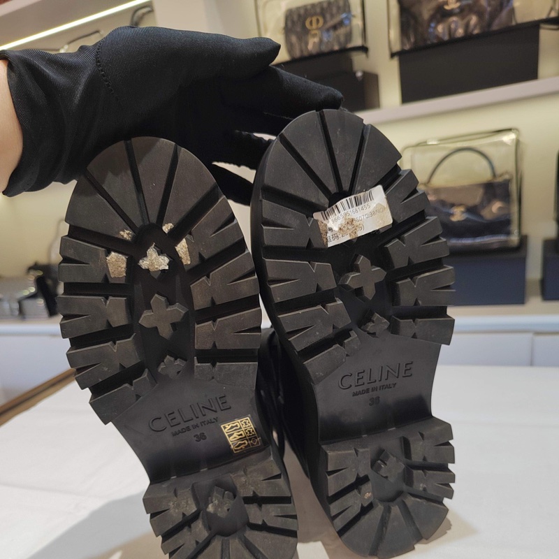 Celine賽琳calfskin馬丁靴-6