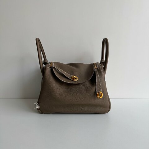 99新🆕 Hermès 愛馬仕 Lindy 30 大象灰金釦