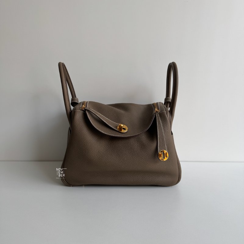 99新🆕 Hermès 愛馬仕 Lindy 30 大象灰金釦-0