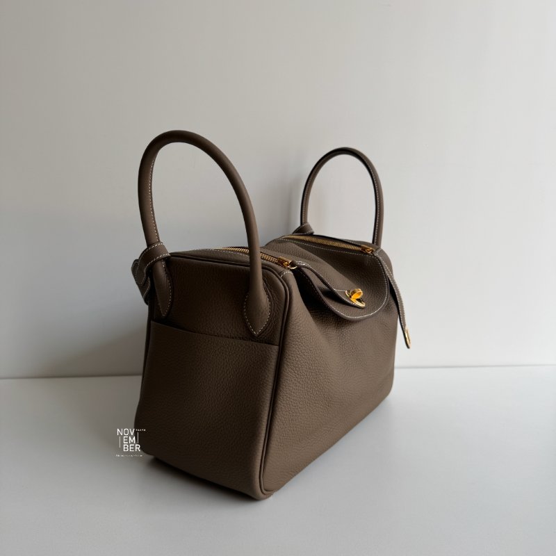 99新🆕 Hermès 愛馬仕 Lindy 30 大象灰金釦-1