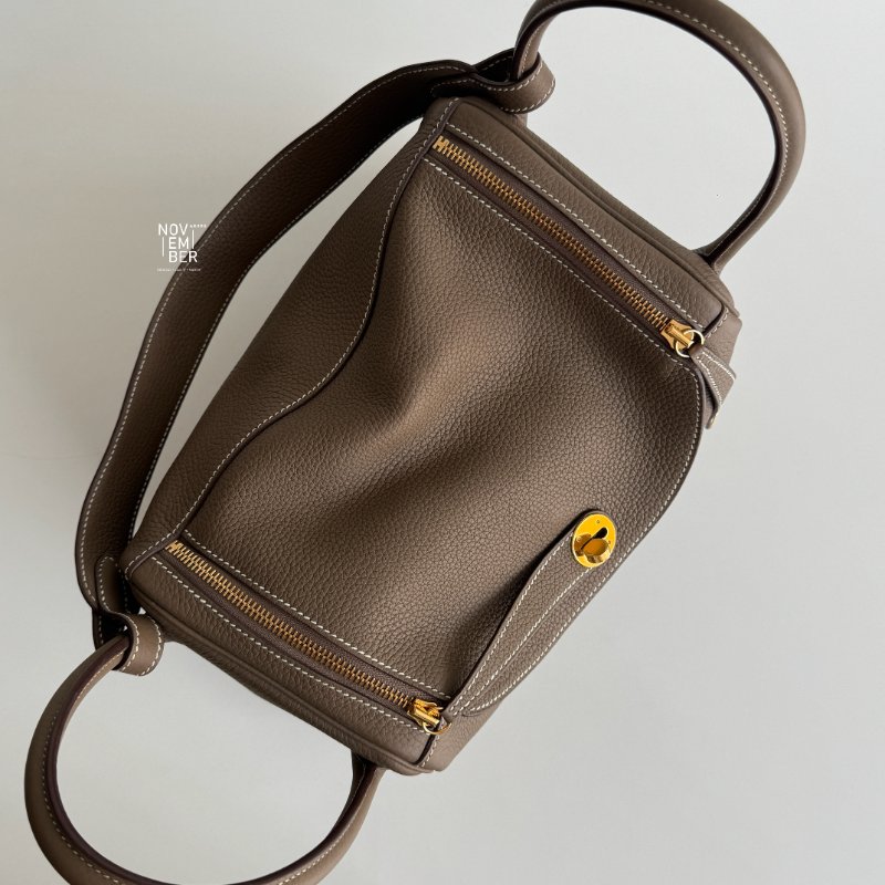 99新🆕 Hermès 愛馬仕 Lindy 30 大象灰金釦-2