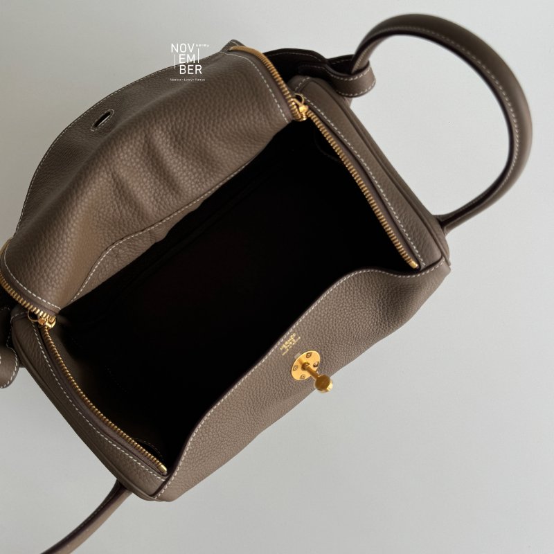 99新🆕 Hermès 愛馬仕 Lindy 30 大象灰金釦-4