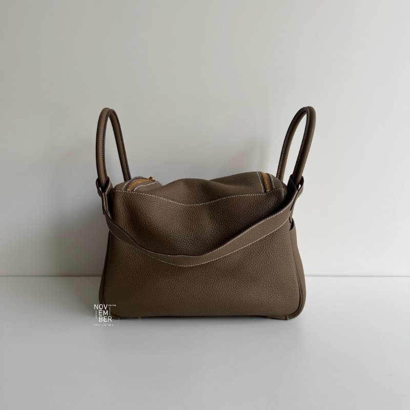 99新🆕 Hermès 愛馬仕 Lindy 30 大象灰金釦-5