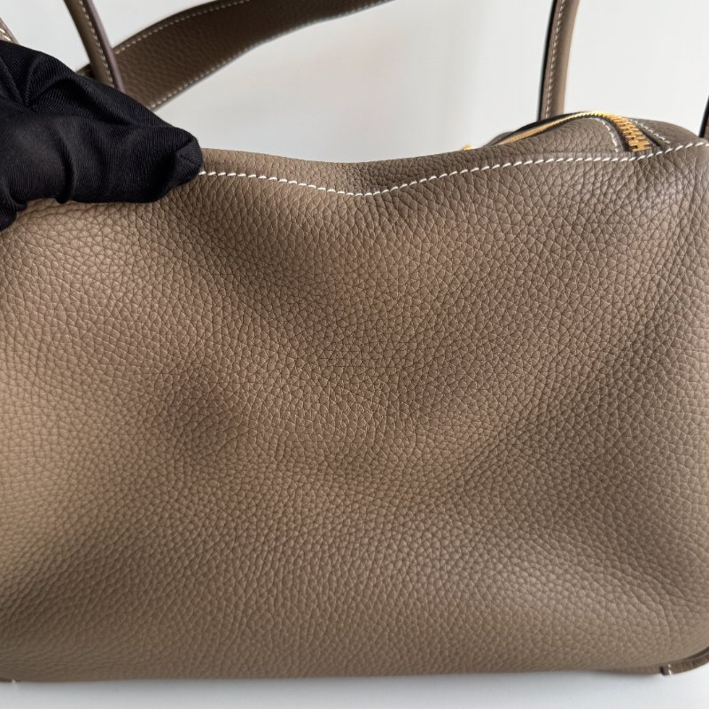 99新🆕 Hermès 愛馬仕 Lindy 30 大象灰金釦-7