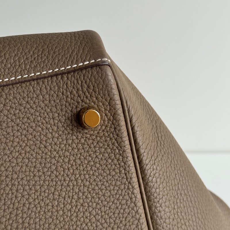 99新🆕 Hermès 愛馬仕 Lindy 30 大象灰金釦-10