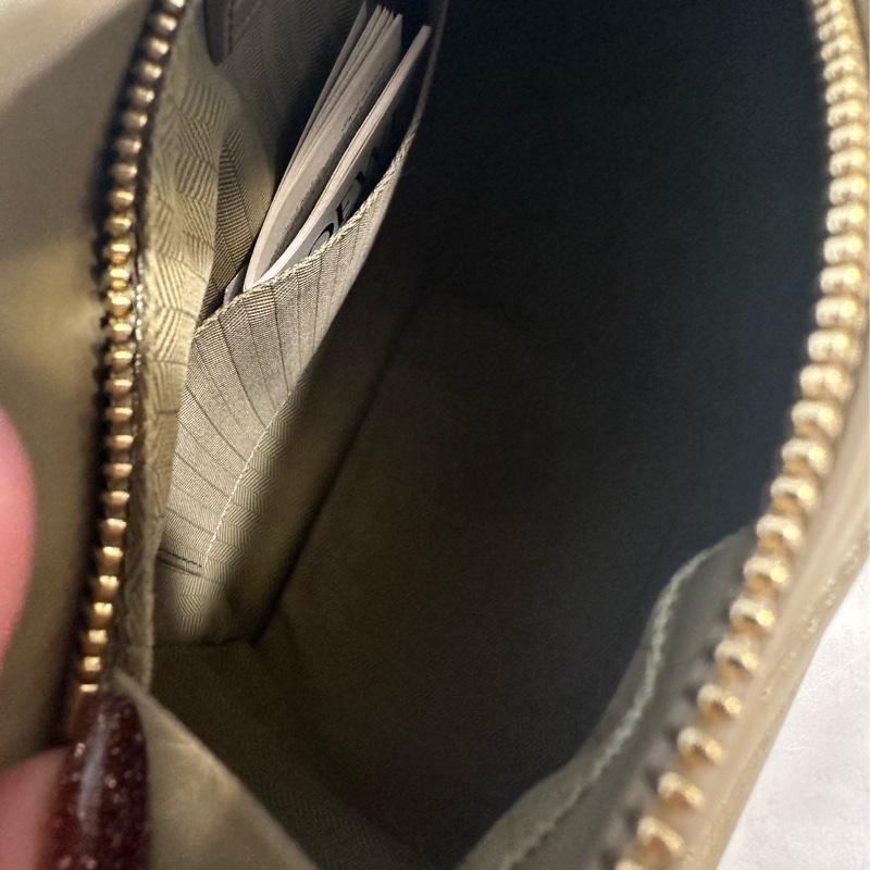 Loewe 灰綠色牛皮金釦小號Puzzle手提肩斜背包-6