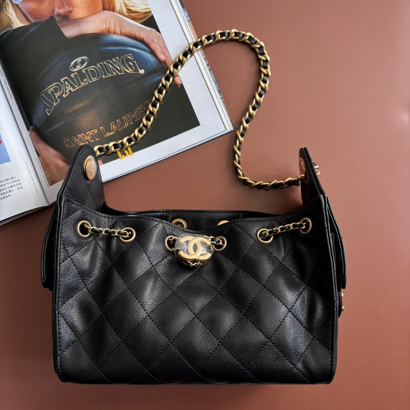 ::CHANEL:: 25 迷你包 AS5631 黑荔枝金釦25包 MINI HOBO 無附屬品 2025/26 Cruise-0