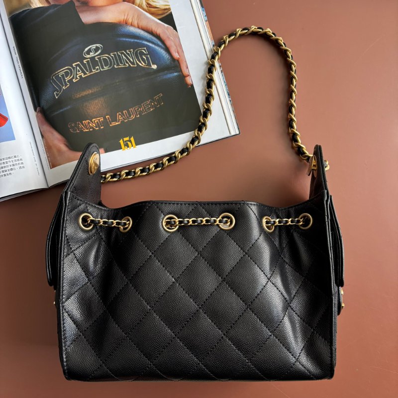 ::CHANEL:: 25 迷你包 AS5631 黑荔枝金釦25包 MINI HOBO 無附屬品 2025/26 Cruise-1