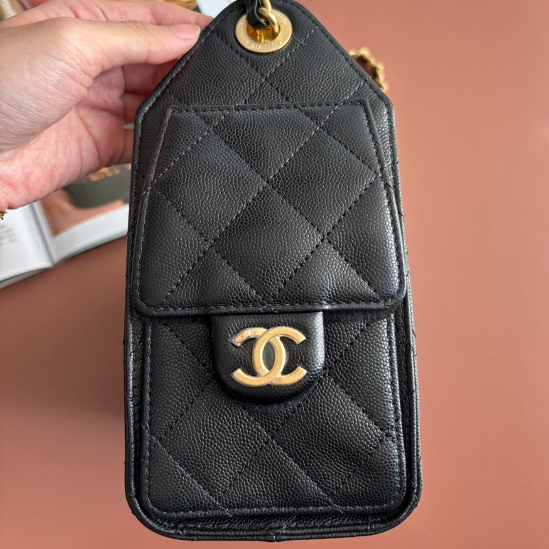 ::CHANEL:: 25 迷你包 AS5631 黑荔枝金釦25包 MINI HOBO 無附屬品 2025/26 Cruise-3