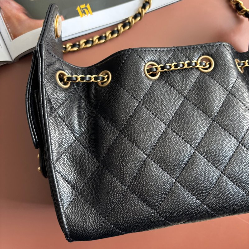 ::CHANEL:: 25 迷你包 AS5631 黑荔枝金釦25包 MINI HOBO 無附屬品 2025/26 Cruise-6