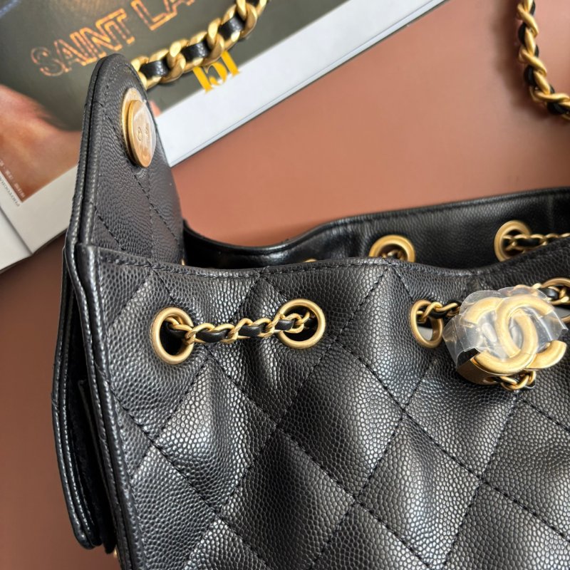 ::CHANEL:: 25 迷你包 AS5631 黑荔枝金釦25包 MINI HOBO 無附屬品 2025/26 Cruise-8