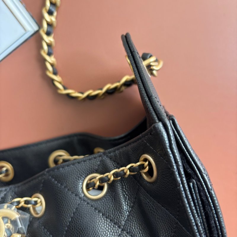 ::CHANEL:: 25 迷你包 AS5631 黑荔枝金釦25包 MINI HOBO 無附屬品 2025/26 Cruise-11