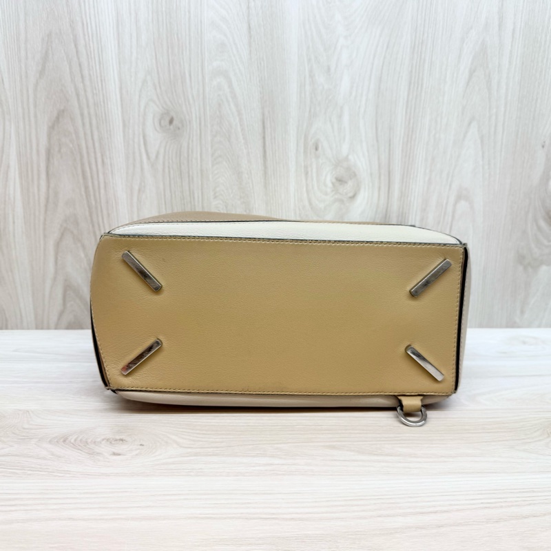 LOEWE卡其拼牛皮PUZZLE中號手提側背包-7