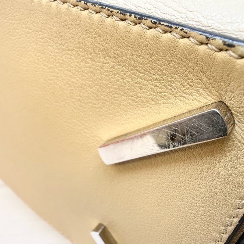 LOEWE卡其拼牛皮PUZZLE中號手提側背包-14