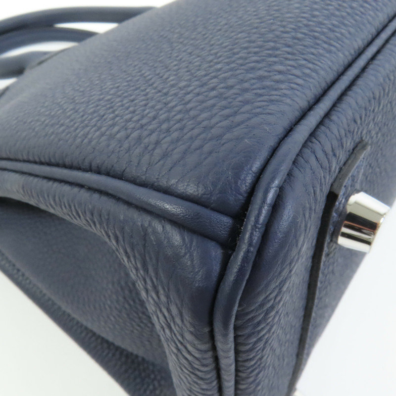 HERMES Togo皮革Birkin 30手挽袋Blue-11