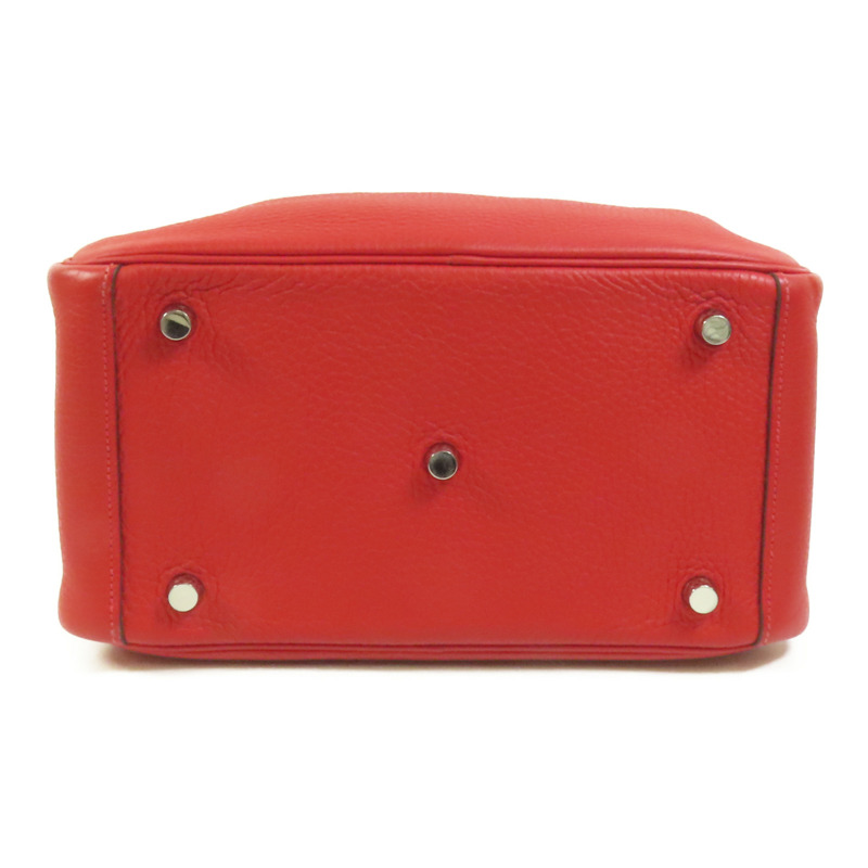 HERMES Togo皮革Lindy 26手挽肩背兩用袋Rouge Casaque-3