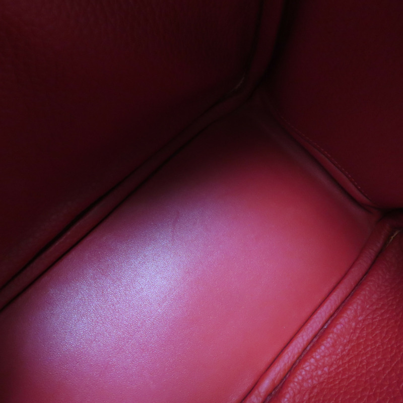 HERMES Togo皮革Lindy 26手挽肩背兩用袋Rouge Casaque-14