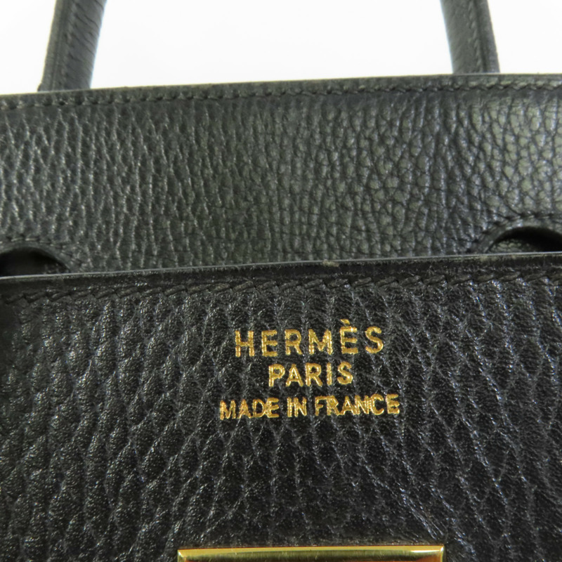HERMES Togo皮革Birkin 35手挽袋Noir-8