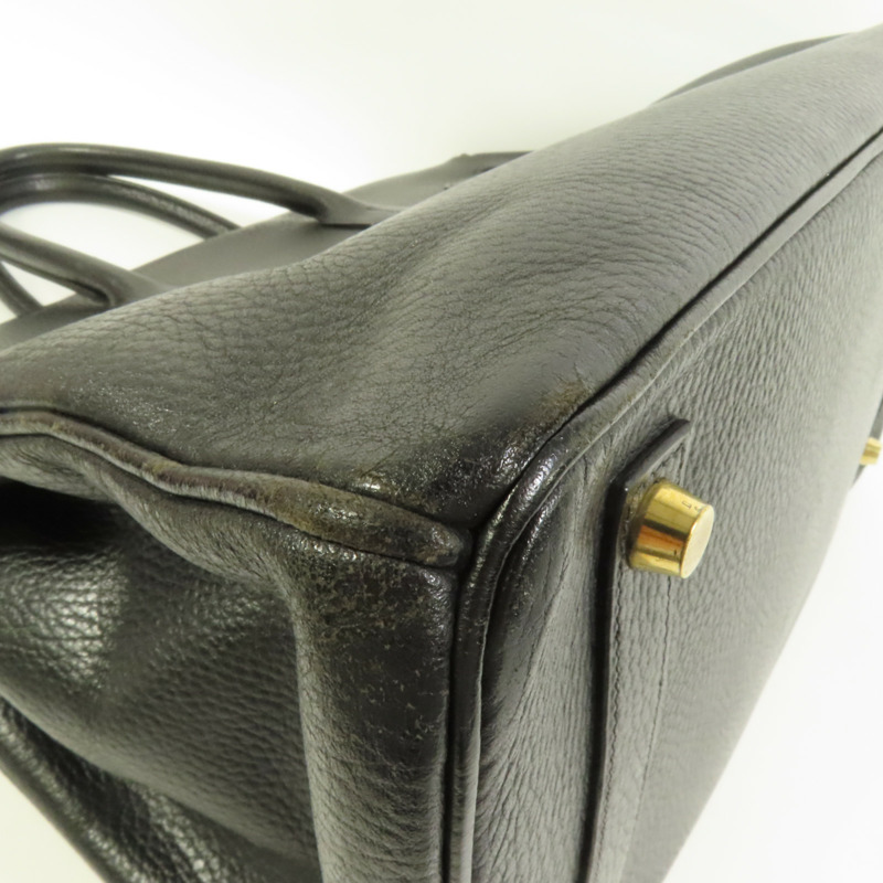 HERMES Togo皮革Birkin 35手挽袋Noir-12