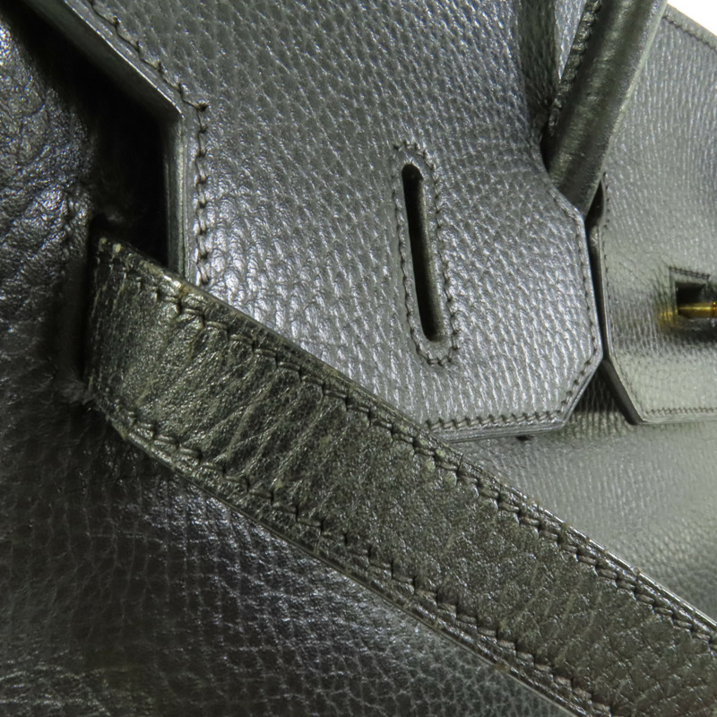 HERMES Togo皮革Birkin 35手挽袋Noir-18