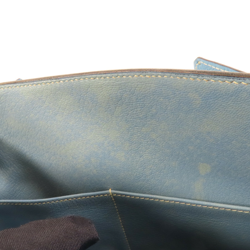 HERMES Togo皮革Kelly 32手挽肩背兩用袋Bleu Jean-19