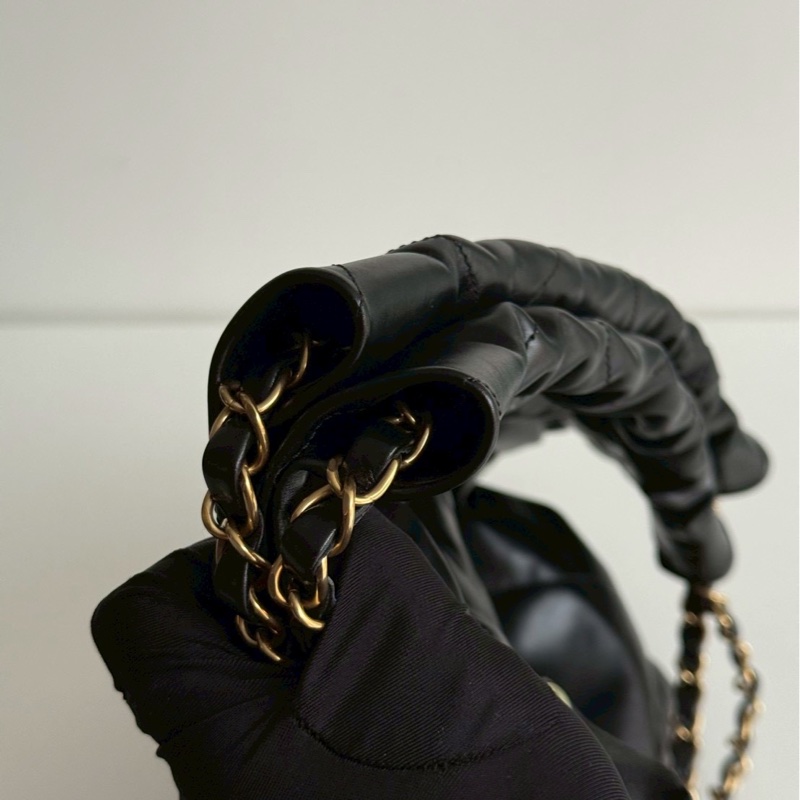 99新🆕 Chanel 香奈兒 22 Bag 小號 黑色金釦 (白字logo)-10