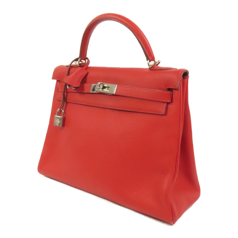 HERMES Togo皮革Kelly 32手挽肩背兩用袋Rouge de Coeur-2