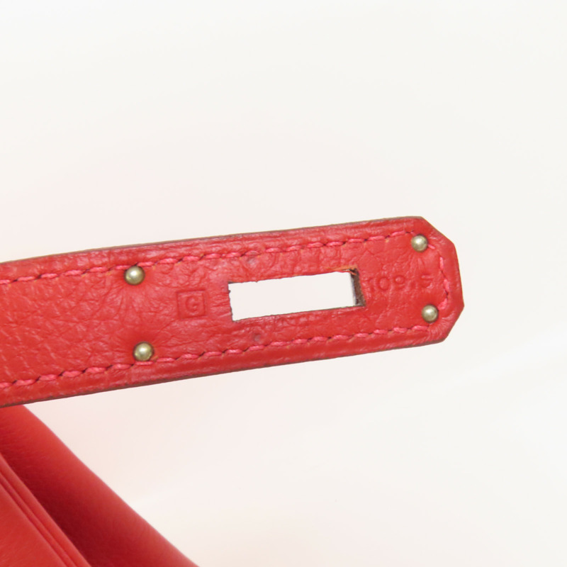 HERMES Togo皮革Kelly 32手挽肩背兩用袋Rouge de Coeur-10