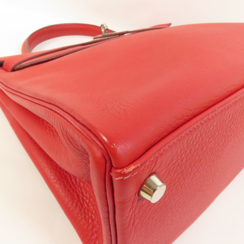 HERMES Togo皮革Kelly 32手挽肩背兩用袋Rouge de Coeur-14
