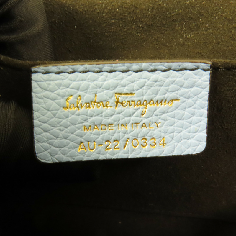 Salvatore Ferragamo 牛皮皮革Chain Shoulder肩背袋-7