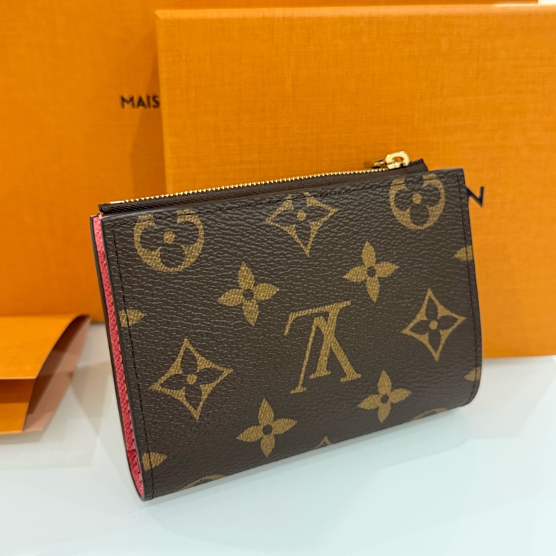 Lv Lisa 粉橘色短夾 M25692 錢包 全新品-8