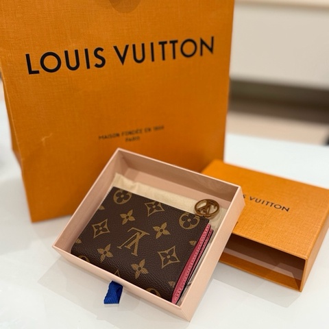 Lv Lisa 粉橘色短夾 M25692 錢包 全新品