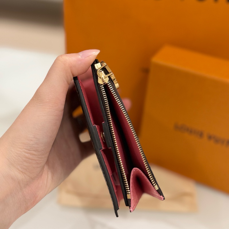 Lv Lisa 粉橘色短夾 M25692 錢包 全新品-3