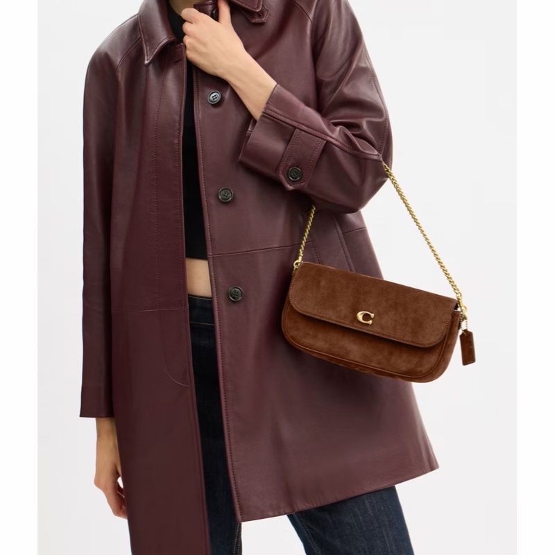 Coach 女士 BROOK 翻蓋鏈條單肩包均碼碼23.5cm*4.5cm*12cm-3