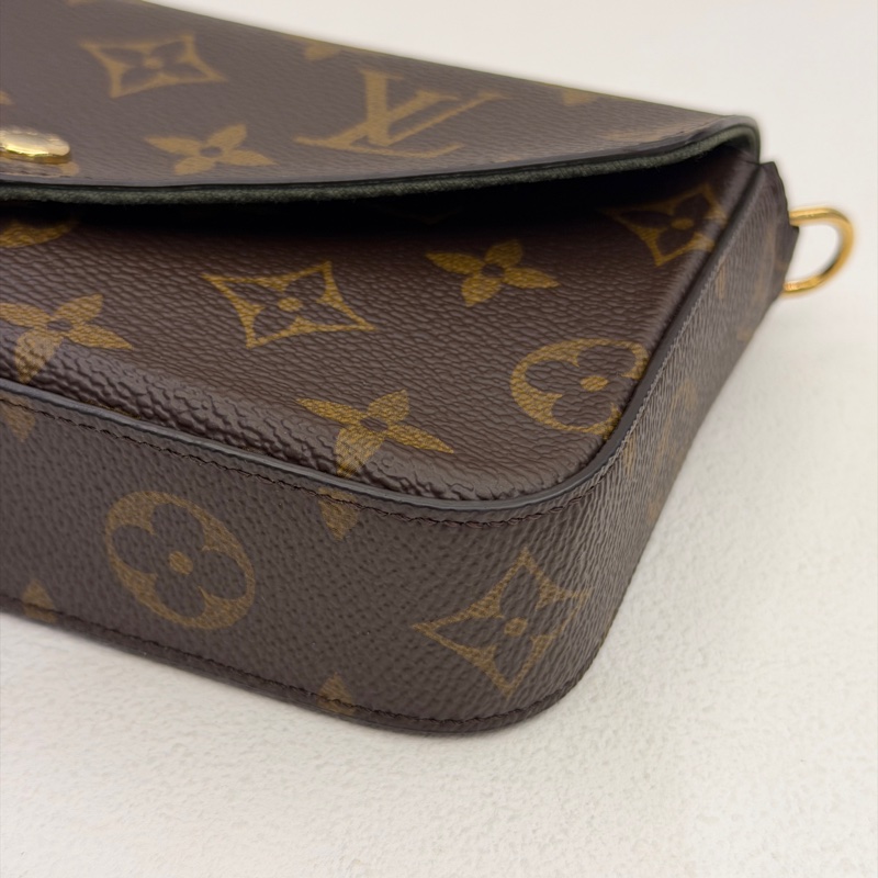 LV Felicie StrapGo系列 原花墨綠背帶三合一包-3