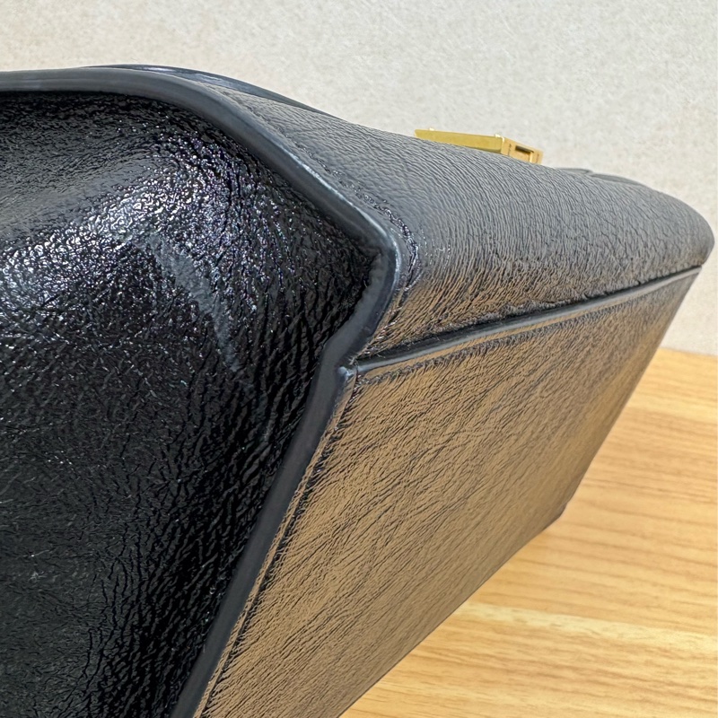 Celine Trapeze 黑色鞦韆包-9