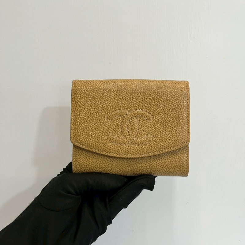 Chanel 荔枝牛短夾-0