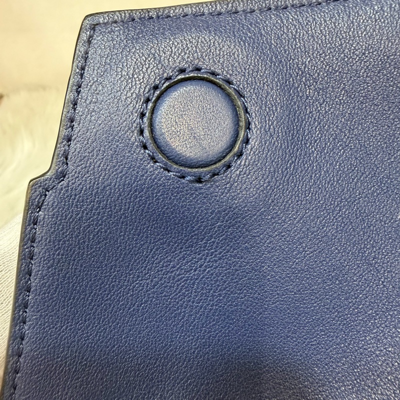 LOEWE ANTON 藍色 銀釦 T型包 斜背包 書包 翻蓋包-44