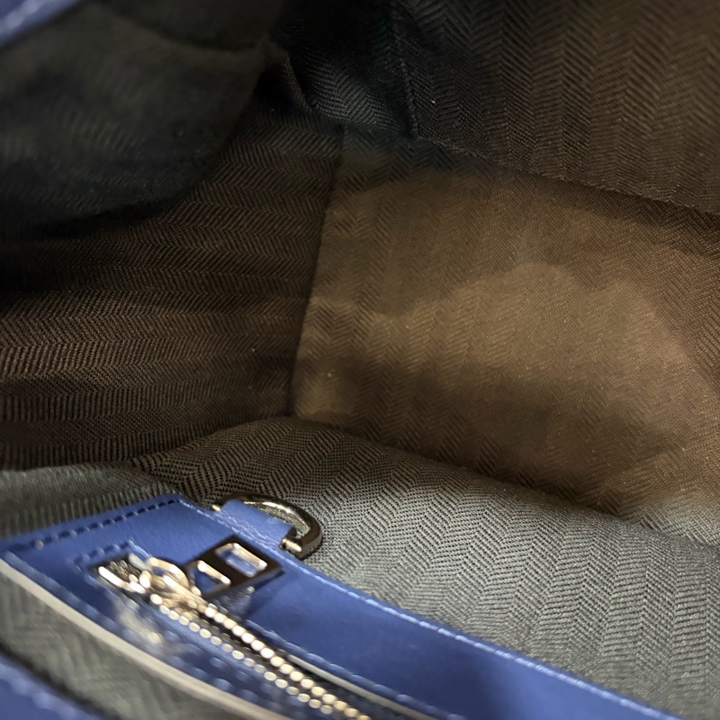 LOEWE ANTON 藍色 銀釦 T型包 斜背包 書包 翻蓋包-51