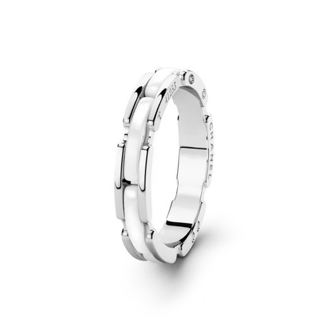 CHANEL白陶瓷拚18K白金ULTRA戒指 J3091