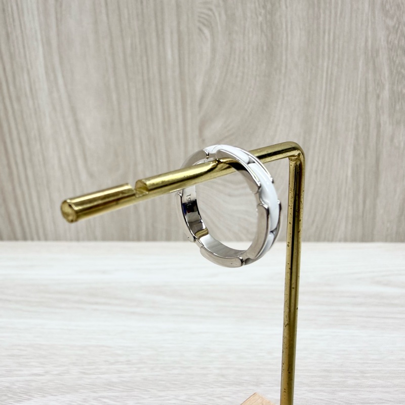 CHANEL白陶瓷拚18K白金ULTRA戒指 J3091-7