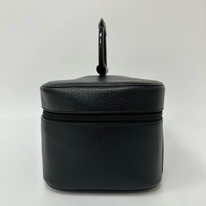 【赫蒂國際精品】Gucci 古馳 黑色皮革化妝包 vintage-4