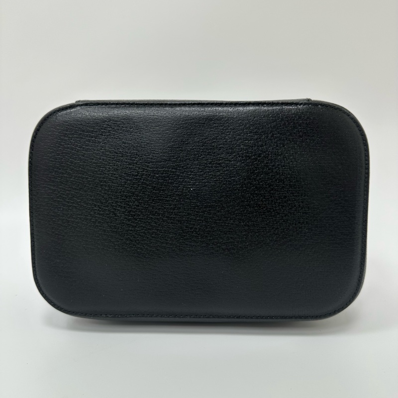 【赫蒂國際精品】Gucci 古馳 黑色皮革化妝包 vintage-6