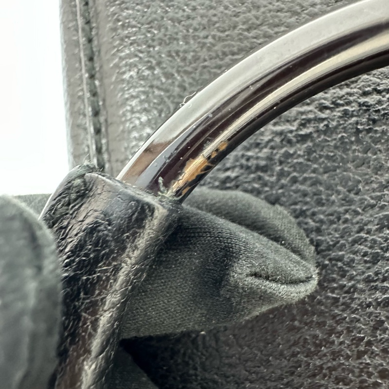 【赫蒂國際精品】Gucci 古馳 黑色皮革化妝包 vintage-9