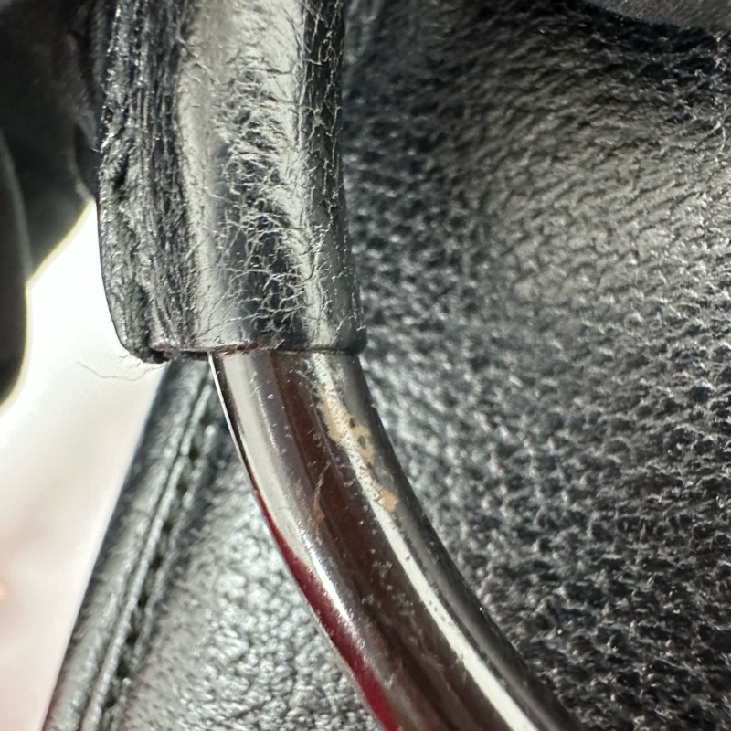 【赫蒂國際精品】Gucci 古馳 黑色皮革化妝包 vintage-10