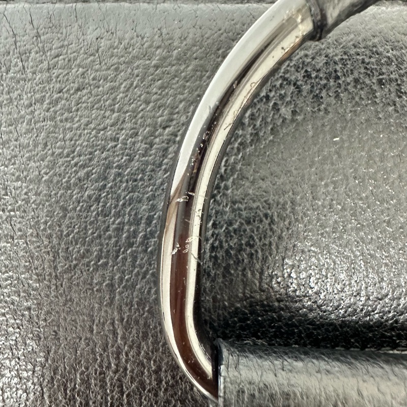 【赫蒂國際精品】Gucci 古馳 黑色皮革化妝包 vintage-11