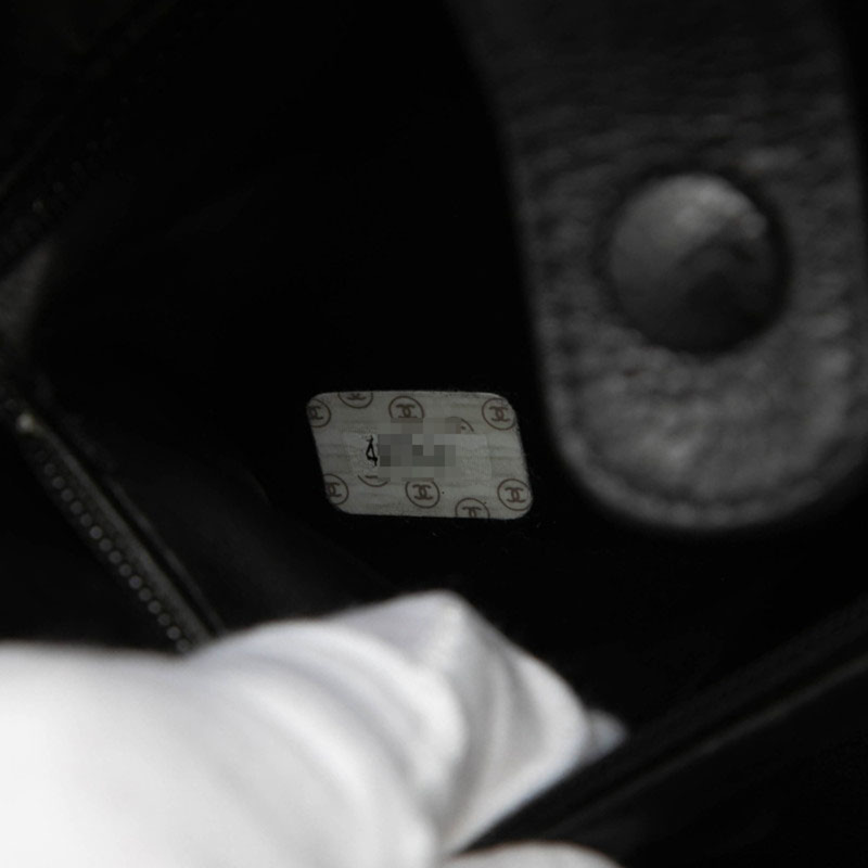 香奈兒 Coco Mark 復古方形手提包/單肩包 兩用黑色魚子醬紋皮革 女士 CHANEL-5